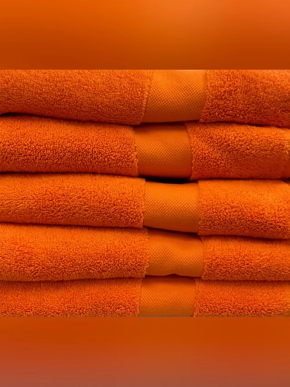 RALPH LAUREN 4 SET Large ORANGE BathTowels New